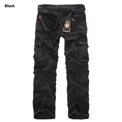 2025 High Quality Men's Cargo Pants Casual Loose Multi Pocket Cotton Pants Long Trousers for Men Camo Joggers Plus Size 28-40