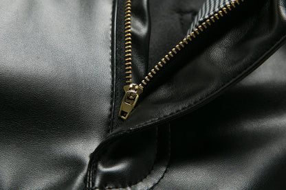 New Winter Men Skinny Biker Pu Leather Pants High Street Fashion Motorcycle Trousers for Male Stage Club Wear