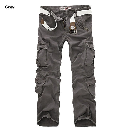 2025 High Quality Men's Cargo Pants Casual Loose Multi Pocket Cotton Pants Long Trousers for Men Camo Joggers Plus Size 28-40