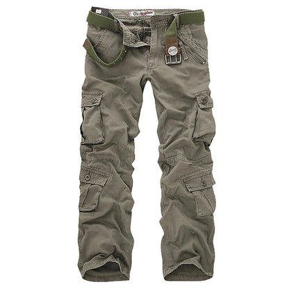 2025 High Quality Men's Cargo Pants Casual Loose Multi Pocket Cotton Pants Long Trousers for Men Camo Joggers Plus Size 28-40