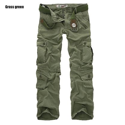 2025 High Quality Men's Cargo Pants Casual Loose Multi Pocket Cotton Pants Long Trousers for Men Camo Joggers Plus Size 28-40