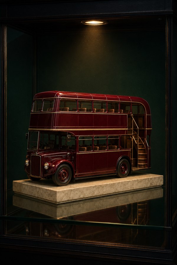 Autobús Granate — pieza de vitrina VITRINA