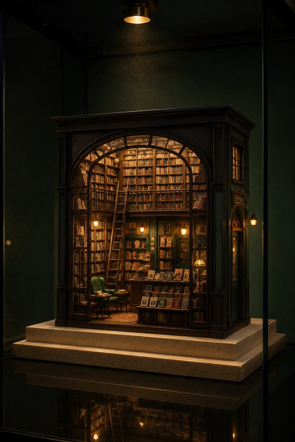 Librería de Medianoche — pieza de vitrina VITRINA