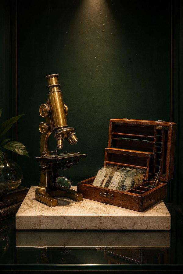 Microscopio de Explorador — pieza de vitrina VITRINA