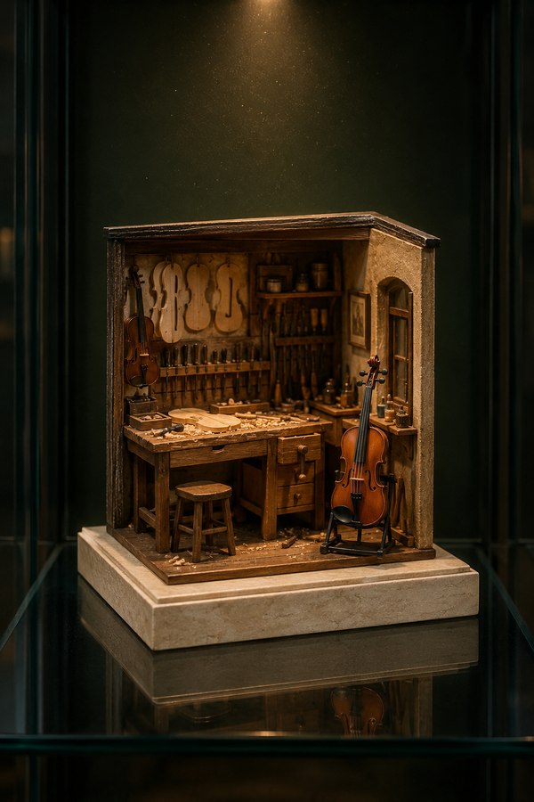 Taller del Luthier — pieza de vitrina VITRINA